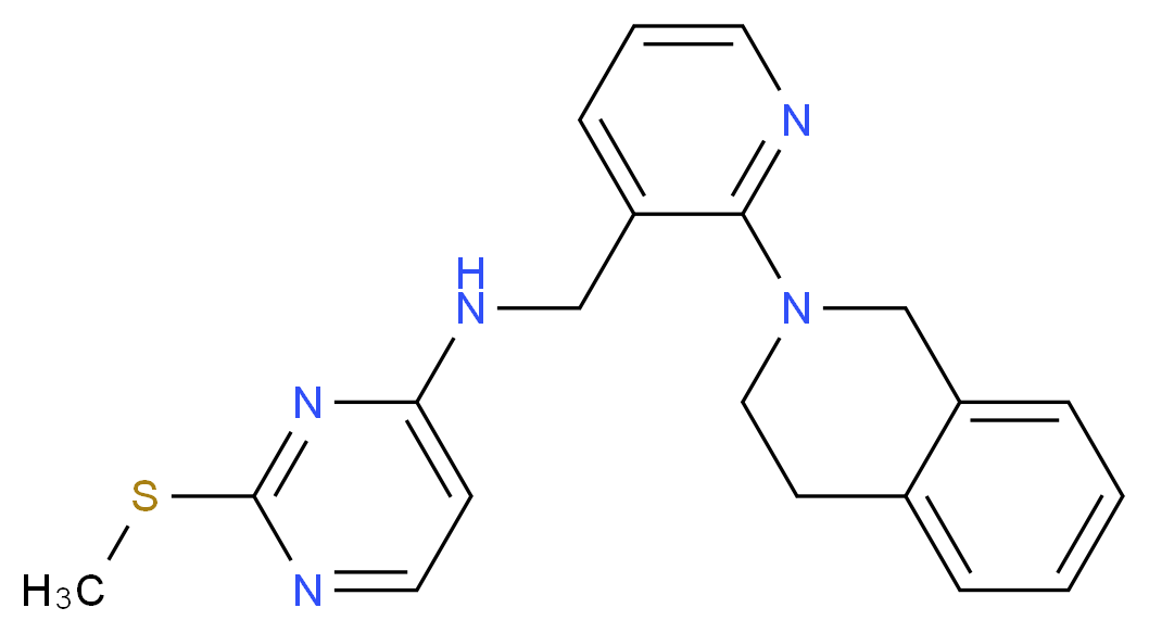 N-{[2-(3,4-dihydroisoquinolin-2(1H)-yl)pyridin-3-yl]methyl}-2-(methylthio)pyrimidin-4-amine_Molecular_structure_CAS_)