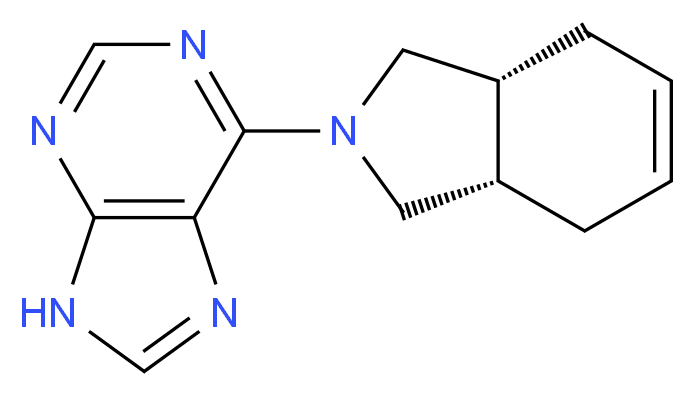 6-[(3aR*,7aS*)-1,3,3a,4,7,7a-hexahydro-2H-isoindol-2-yl]-9H-purine_Molecular_structure_CAS_)
