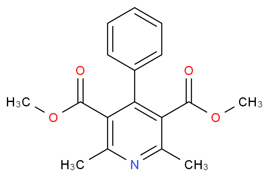 Dimethyl 2,6-dimethyl-4-phenylpyridine-3,5-dicarboxylate_Molecular_structure_CAS_)
