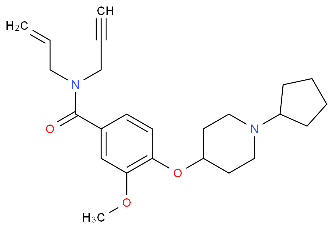 N-allyl-4-[(1-cyclopentyl-4-piperidinyl)oxy]-3-methoxy-N-2-propyn-1-ylbenzamide_Molecular_structure_CAS_)