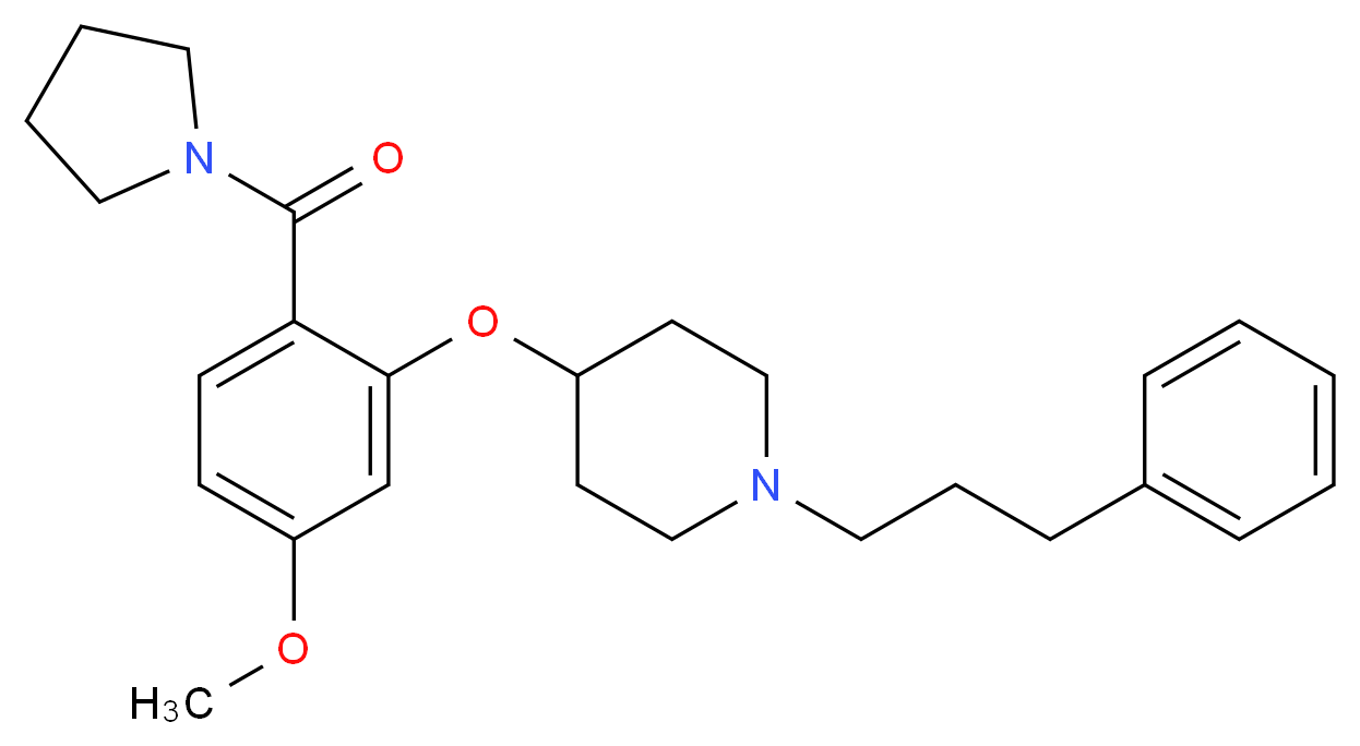 4-[5-methoxy-2-(1-pyrrolidinylcarbonyl)phenoxy]-1-(3-phenylpropyl)piperidine_Molecular_structure_CAS_)