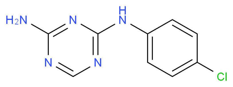 N-(4-Chlorophenyl)-1,3,5-triazine-2,4-diamine_Molecular_structure_CAS_500-42-5)