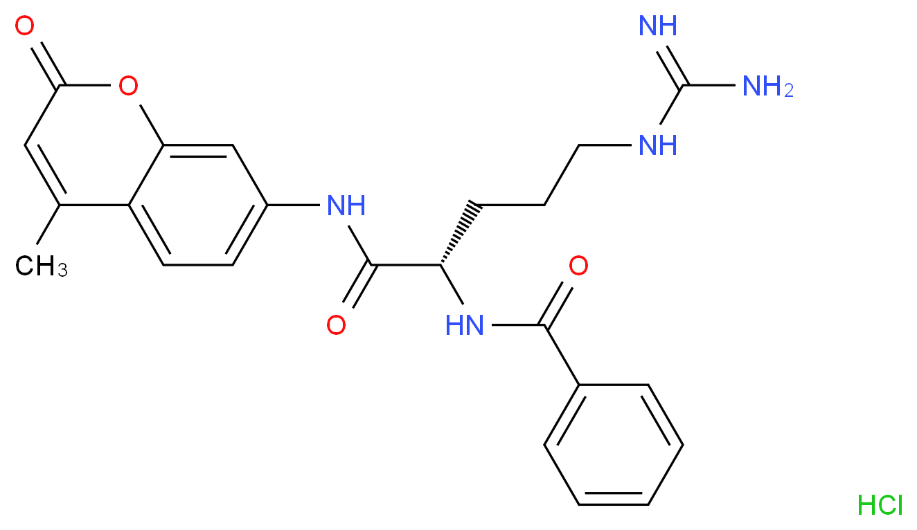 Nα-Benzoyl-L-arginine-7-amido-4-methylcoumarin hydrochloride_Molecular_structure_CAS_83701-04-6)