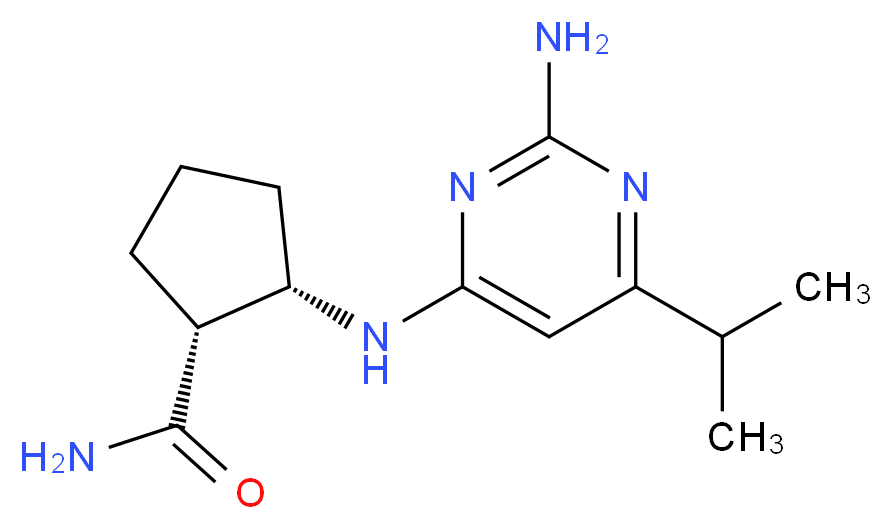 (1R*,2S*)-2-[(2-amino-6-isopropylpyrimidin-4-yl)amino]cyclopentanecarboxamide_Molecular_structure_CAS_)