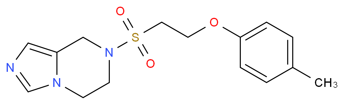 7-{[2-(4-methylphenoxy)ethyl]sulfonyl}-5,6,7,8-tetrahydroimidazo[1,5-a]pyrazine_Molecular_structure_CAS_)