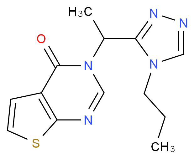 3-[1-(4-propyl-4H-1,2,4-triazol-3-yl)ethyl]thieno[2,3-d]pyrimidin-4(3H)-one_Molecular_structure_CAS_)