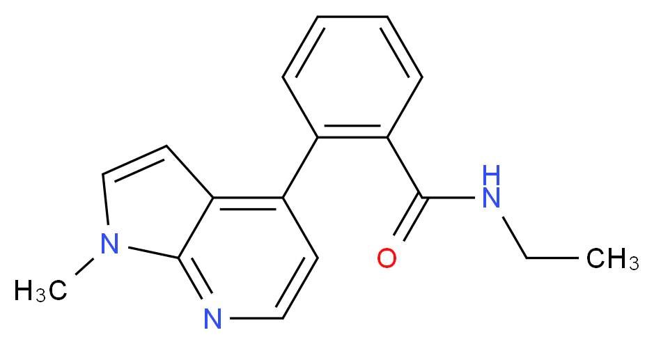 N-ethyl-2-(1-methyl-1H-pyrrolo[2,3-b]pyridin-4-yl)benzamide_Molecular_structure_CAS_)