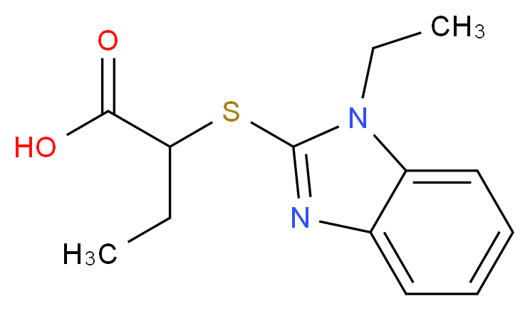 2-(1-Ethyl-1H-benzoimidazol-2-ylsulfanyl)-butyric acid_Molecular_structure_CAS_436088-88-9)
