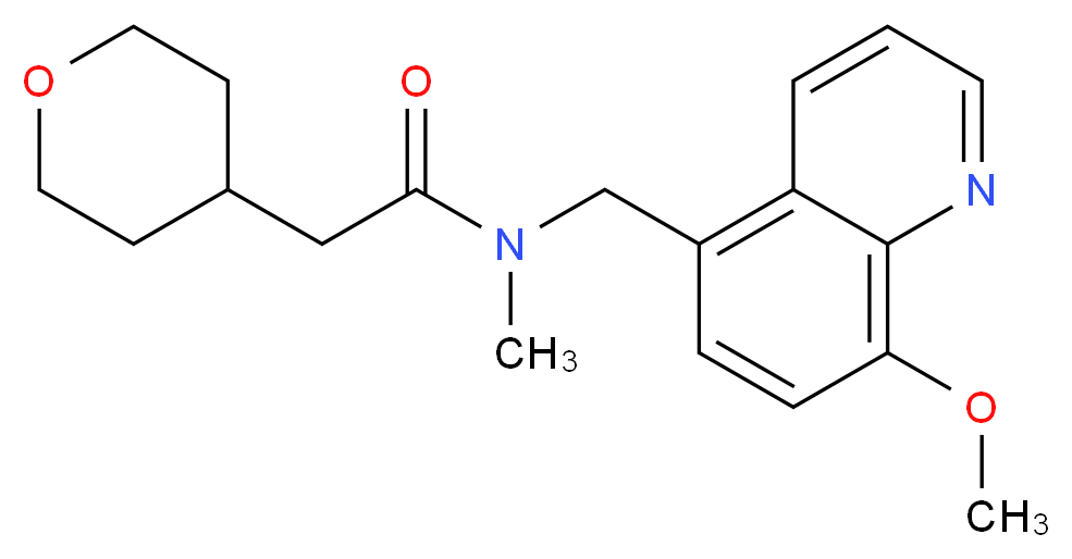 N-[(8-methoxy-5-quinolinyl)methyl]-N-methyl-2-(tetrahydro-2H-pyran-4-yl)acetamide_Molecular_structure_CAS_)
