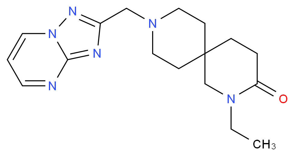 2-ethyl-9-([1,2,4]triazolo[1,5-a]pyrimidin-2-ylmethyl)-2,9-diazaspiro[5.5]undecan-3-one_Molecular_structure_CAS_)