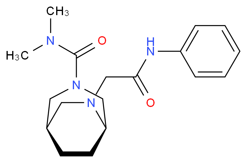 (1R*,5R*)-6-(2-anilino-2-oxoethyl)-N,N-dimethyl-3,6-diazabicyclo[3.2.2]nonane-3-carboxamide_Molecular_structure_CAS_)