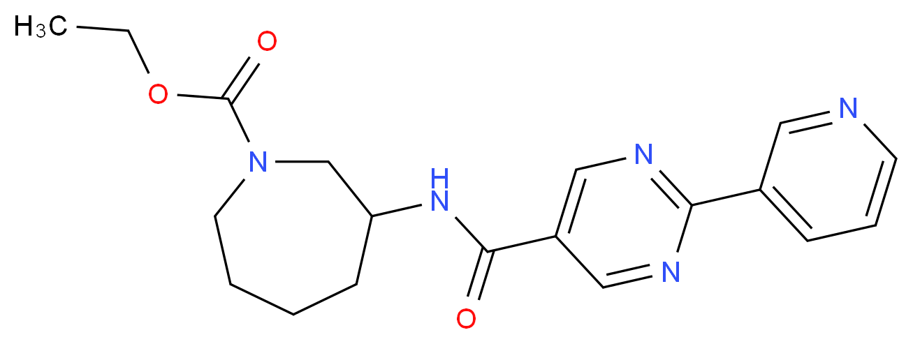 ethyl 3-{[(2-pyridin-3-ylpyrimidin-5-yl)carbonyl]amino}azepane-1-carboxylate_Molecular_structure_CAS_)
