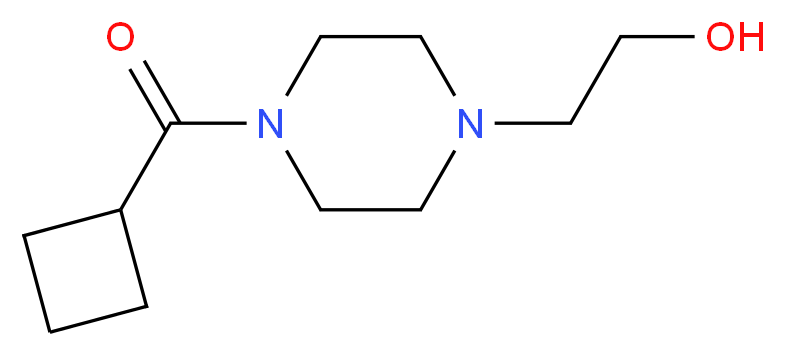 2-(4-cyclobutanecarbonylpiperazin-1-yl)ethan-1-ol_Molecular_structure_CAS_)