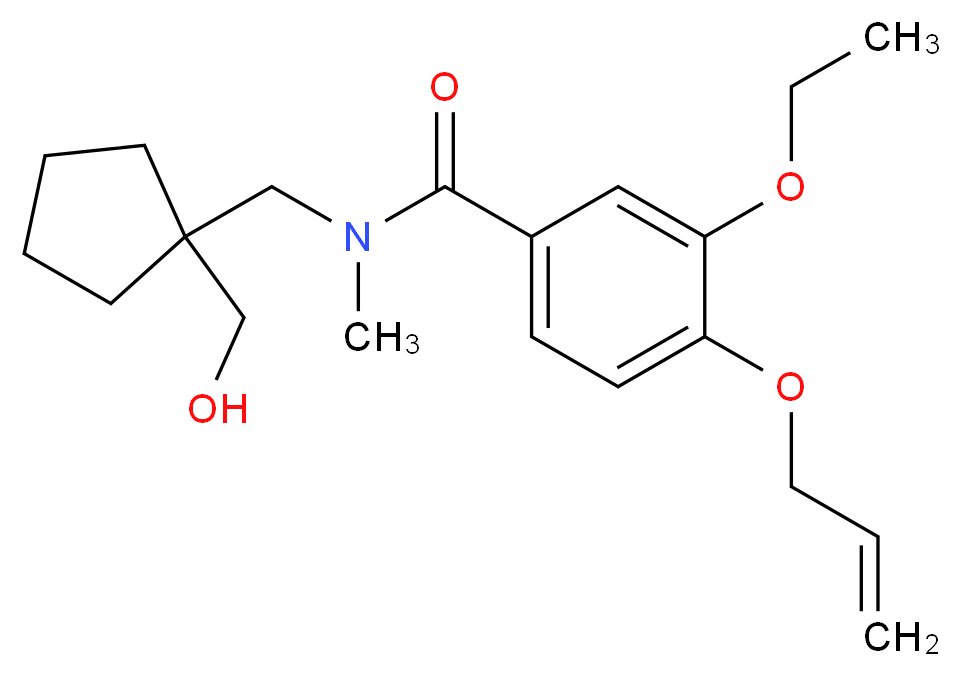 4-(allyloxy)-3-ethoxy-N-{[1-(hydroxymethyl)cyclopentyl]methyl}-N-methylbenzamide_Molecular_structure_CAS_)