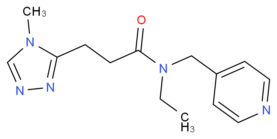 N-ethyl-3-(4-methyl-4H-1,2,4-triazol-3-yl)-N-(pyridin-4-ylmethyl)propanamide_Molecular_structure_CAS_)
