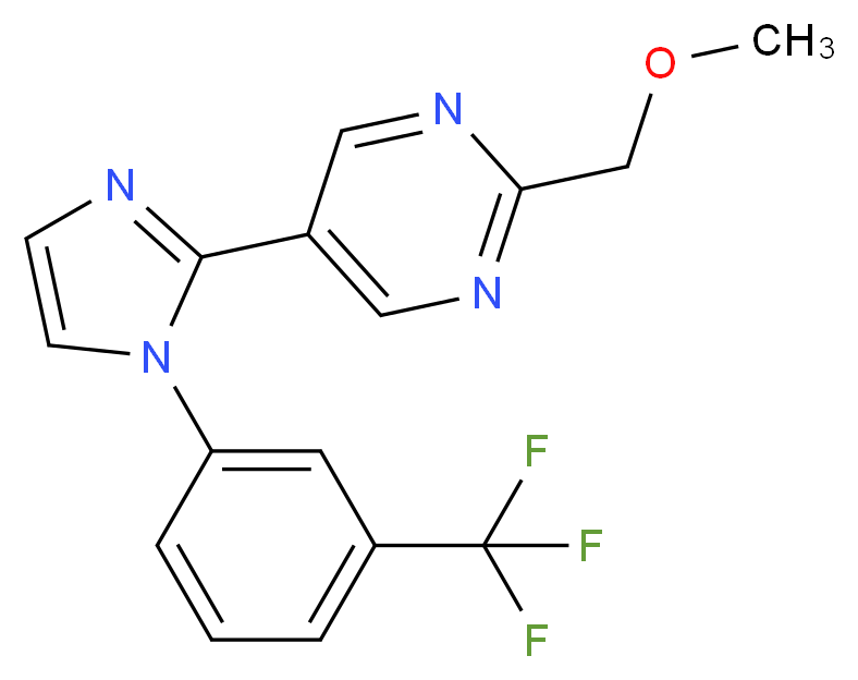 2-(methoxymethyl)-5-{1-[3-(trifluoromethyl)phenyl]-1H-imidazol-2-yl}pyrimidine_Molecular_structure_CAS_)