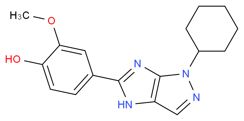 4-(1-cyclohexyl-1,4-dihydroimidazo[4,5-c]pyrazol-5-yl)-2-methoxyphenol_Molecular_structure_CAS_)