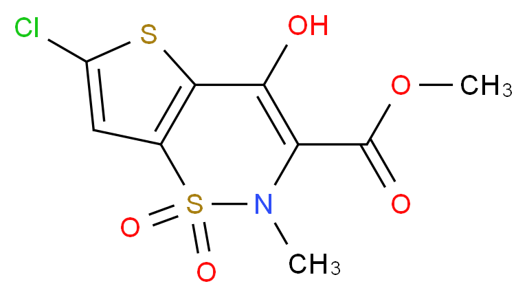 6-Chloro-4-hydroxy-2-methyl-2H-thieno[2,3-e]-1,2-thiazine-3-carboxylic Acid Methyl Ester 1,1-Dioxide_Molecular_structure_CAS_70415-50-8)