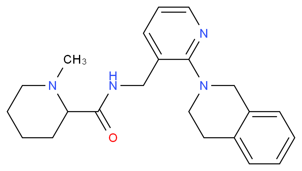 N-{[2-(3,4-dihydro-2(1H)-isoquinolinyl)-3-pyridinyl]methyl}-1-methyl-2-piperidinecarboxamide_Molecular_structure_CAS_)
