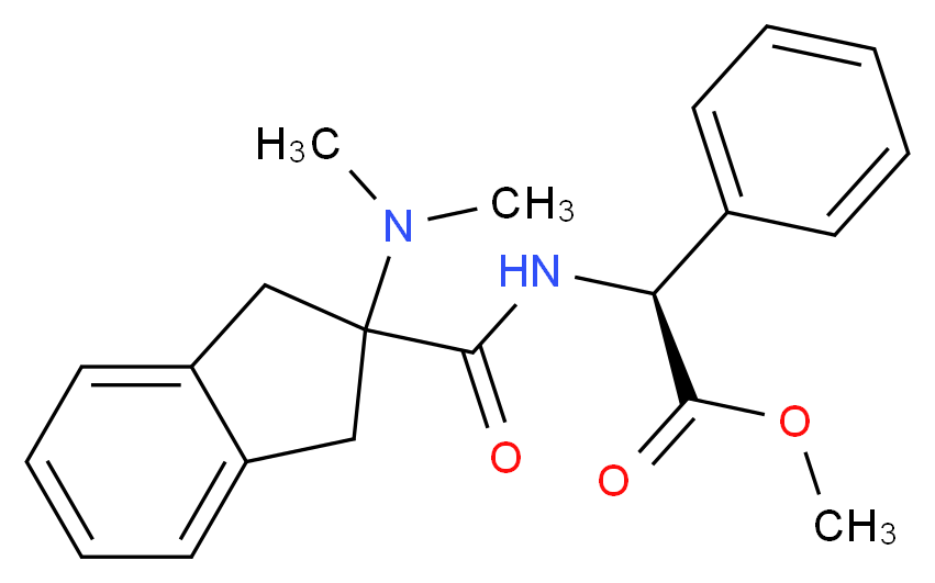 methyl (2S)-({[2-(dimethylamino)-2,3-dihydro-1H-inden-2-yl]carbonyl}amino)(phenyl)acetate_Molecular_structure_CAS_)