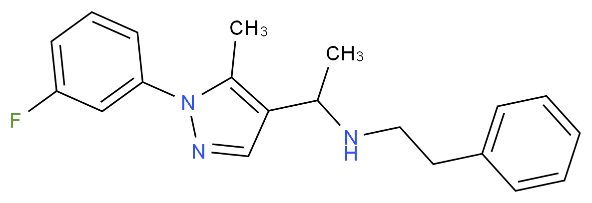 1-[1-(3-fluorophenyl)-5-methyl-1H-pyrazol-4-yl]-N-(2-phenylethyl)ethanamine_Molecular_structure_CAS_)