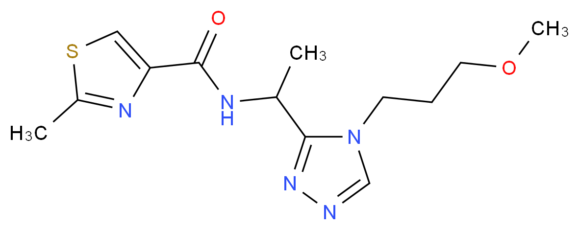 N-{1-[4-(3-methoxypropyl)-4H-1,2,4-triazol-3-yl]ethyl}-2-methyl-1,3-thiazole-4-carboxamide_Molecular_structure_CAS_)