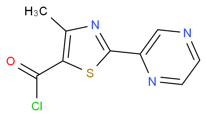 4-Methyl-2-(pyrazin-2-yl)-1,3-thiazole-5-carbonyl chloride_Molecular_structure_CAS_257876-11-2)