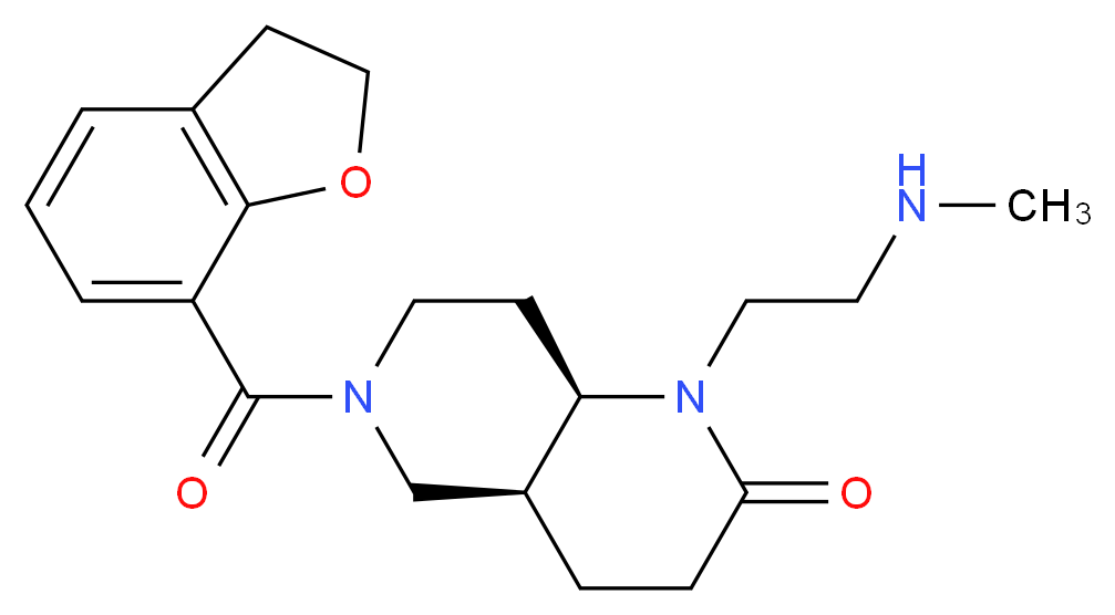 (4aS*,8aR*)-6-(2,3-dihydro-1-benzofuran-7-ylcarbonyl)-1-[2-(methylamino)ethyl]octahydro-1,6-naphthyridin-2(1H)-one_Molecular_structure_CAS_)