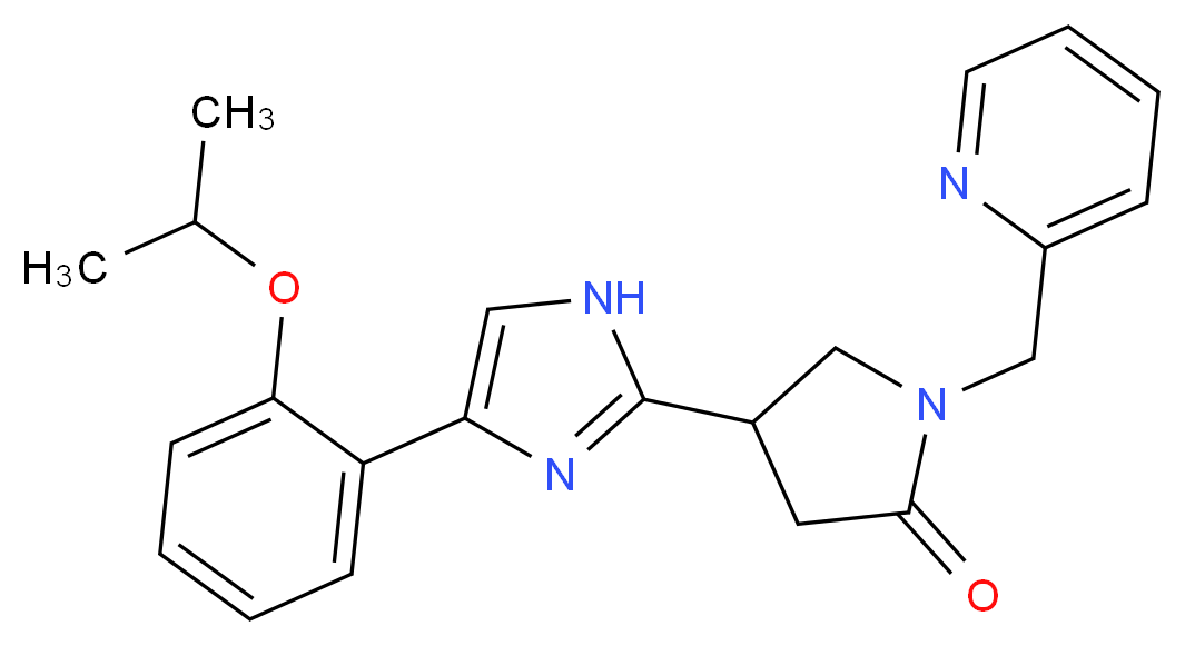 4-[4-(2-isopropoxyphenyl)-1H-imidazol-2-yl]-1-(2-pyridinylmethyl)-2-pyrrolidinone_Molecular_structure_CAS_)