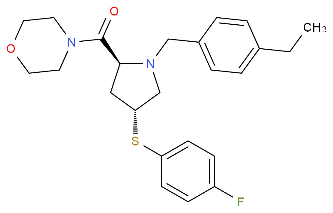 4-{(4R)-1-(4-ethylbenzyl)-4-[(4-fluorophenyl)thio]-L-prolyl}morpholine_Molecular_structure_CAS_)
