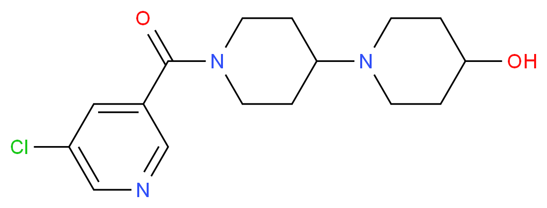 1'-[(5-chloro-3-pyridinyl)carbonyl]-1,4'-bipiperidin-4-ol_Molecular_structure_CAS_)