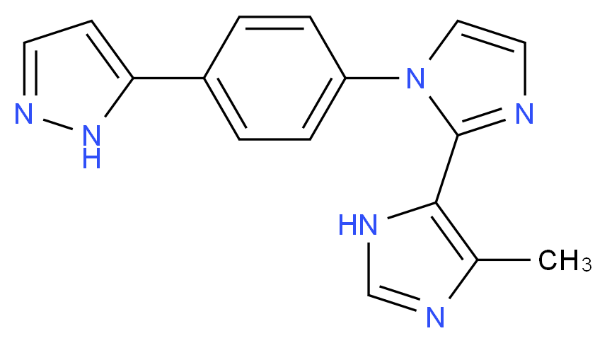5'-methyl-1-[4-(1H-pyrazol-5-yl)phenyl]-1H,3'H-2,4'-biimidazole_Molecular_structure_CAS_)