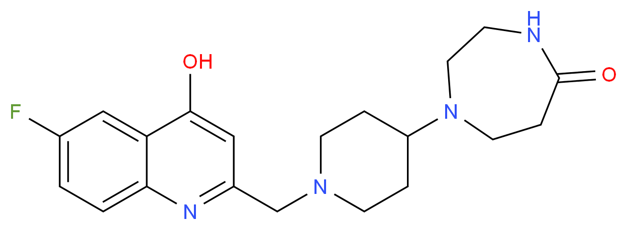 1-{1-[(6-fluoro-4-hydroxyquinolin-2-yl)methyl]piperidin-4-yl}-1,4-diazepan-5-one_Molecular_structure_CAS_)