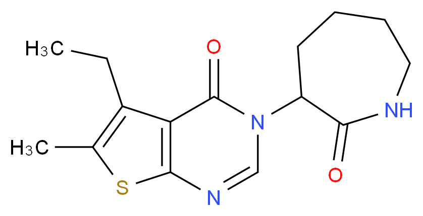 5-ethyl-6-methyl-3-(2-oxoazepan-3-yl)thieno[2,3-d]pyrimidin-4(3H)-one_Molecular_structure_CAS_)