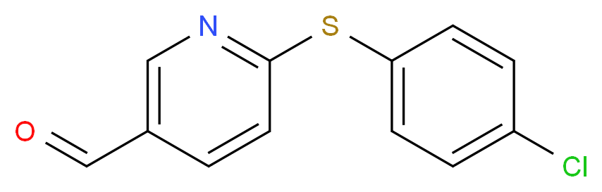 6-[(4-Chlorophenyl)sulfanyl]nicotinaldehyde_Molecular_structure_CAS_)