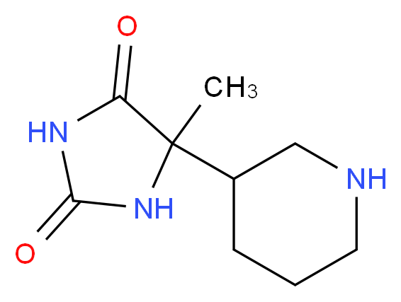5-methyl-5-(piperidin-3-yl)imidazolidine-2,4-dione_Molecular_structure_CAS_)