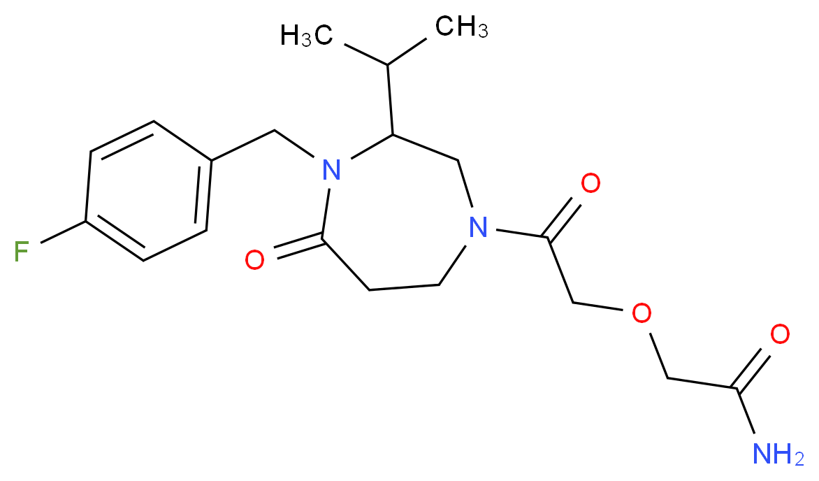 2-{2-[4-(4-fluorobenzyl)-3-isopropyl-5-oxo-1,4-diazepan-1-yl]-2-oxoethoxy}acetamide_Molecular_structure_CAS_)