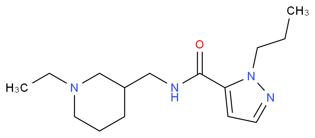 N-[(1-ethylpiperidin-3-yl)methyl]-1-propyl-1H-pyrazole-5-carboxamide_Molecular_structure_CAS_)