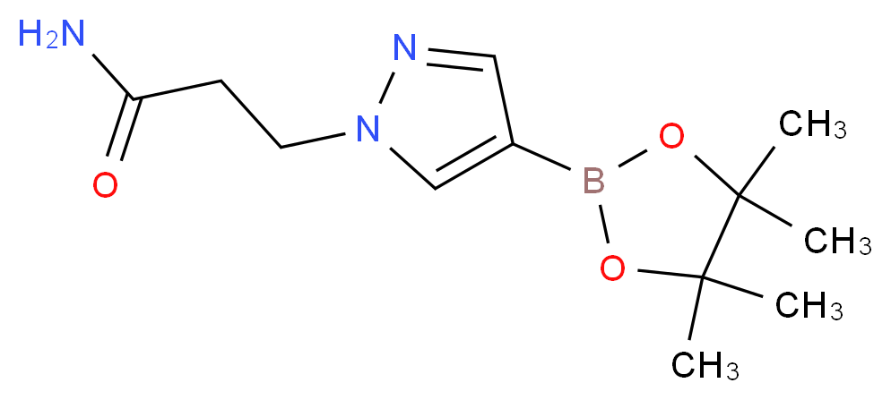 4-(4,4,5,5-Tetramethyl-1,3,2-dioxaborolan-2-yl)-1H-pyrazole-1-propanamide_Molecular_structure_CAS_1093307-34-6)