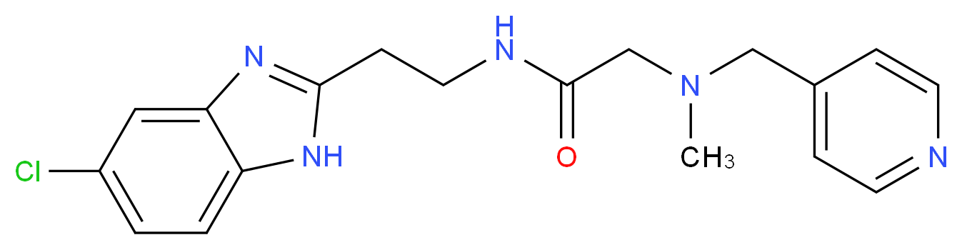 N~1~-[2-(5-chloro-1H-benzimidazol-2-yl)ethyl]-N~2~-methyl-N~2~-(pyridin-4-ylmethyl)glycinamide_Molecular_structure_CAS_)