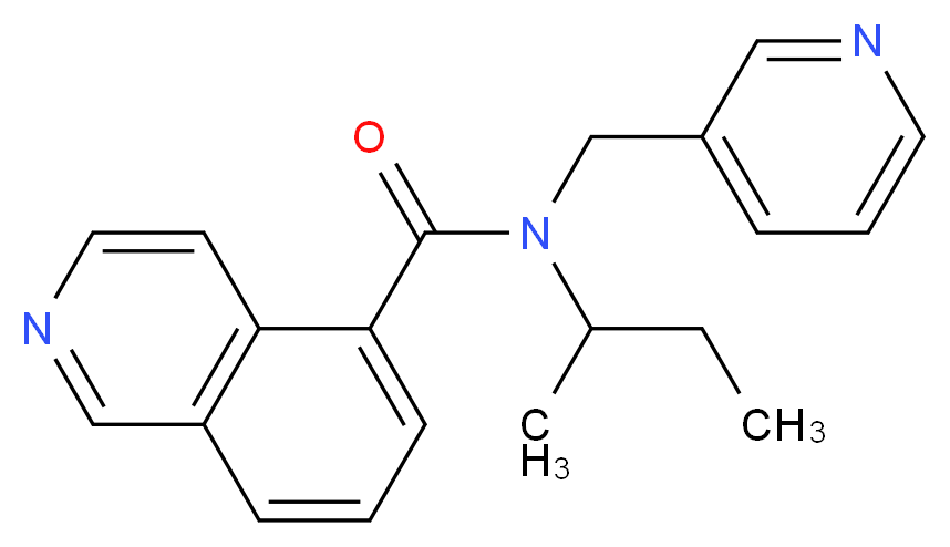 N-(sec-butyl)-N-(pyridin-3-ylmethyl)isoquinoline-5-carboxamide_Molecular_structure_CAS_)