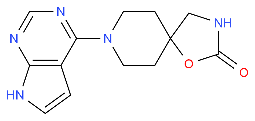 8-(7H-pyrrolo[2,3-d]pyrimidin-4-yl)-1-oxa-3,8-diazaspiro[4.5]decan-2-one_Molecular_structure_CAS_)