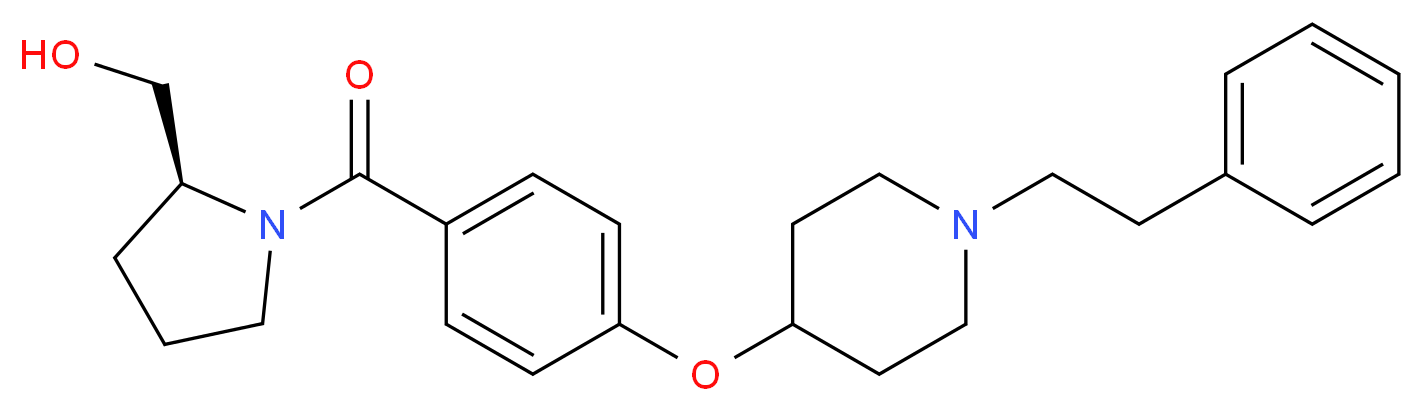 [(2S)-1-(4-{[1-(2-phenylethyl)-4-piperidinyl]oxy}benzoyl)-2-pyrrolidinyl]methanol_Molecular_structure_CAS_)