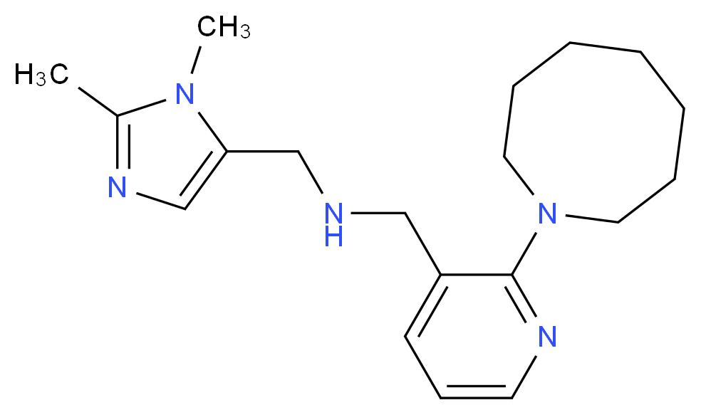 1-[2-(1-azocanyl)-3-pyridinyl]-N-[(1,2-dimethyl-1H-imidazol-5-yl)methyl]methanamine_Molecular_structure_CAS_)
