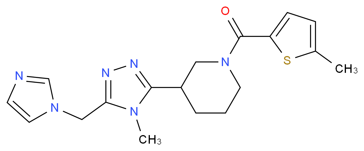 3-[5-(1H-imidazol-1-ylmethyl)-4-methyl-4H-1,2,4-triazol-3-yl]-1-[(5-methyl-2-thienyl)carbonyl]piperidine_Molecular_structure_CAS_)