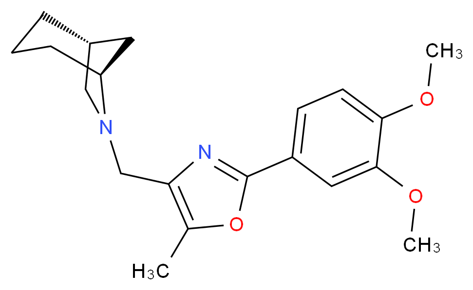 (1R*,5S*)-6-{[2-(3,4-dimethoxyphenyl)-5-methyl-1,3-oxazol-4-yl]methyl}-6-azabicyclo[3.2.1]octane_Molecular_structure_CAS_)