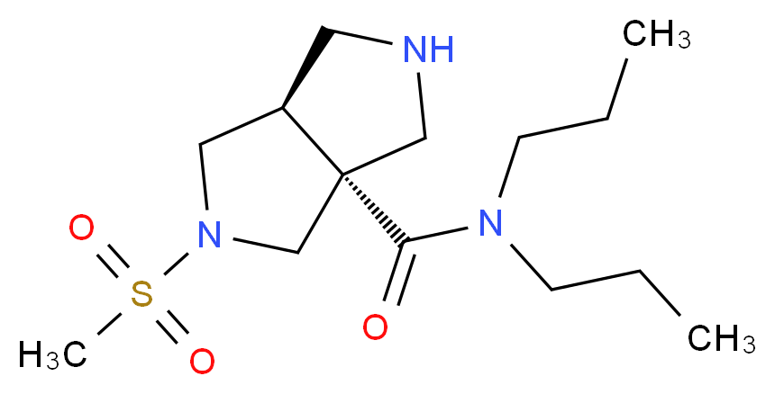 (3aR*,6aR*)-2-(methylsulfonyl)-N,N-dipropylhexahydropyrrolo[3,4-c]pyrrole-3a(1H)-carboxamide_Molecular_structure_CAS_)