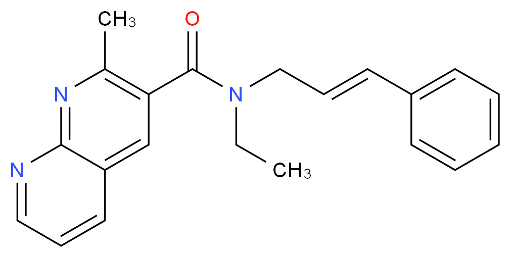 N-ethyl-2-methyl-N-[(2E)-3-phenylprop-2-en-1-yl]-1,8-naphthyridine-3-carboxamide_Molecular_structure_CAS_)