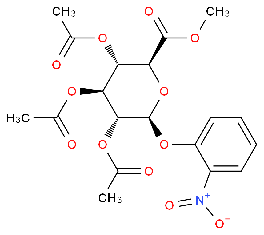 2-Nitrophenyl 2,3,4-Tri-O-acetyl-β-D-glucuronide, Methyl Ester_Molecular_structure_CAS_55274-44-7)