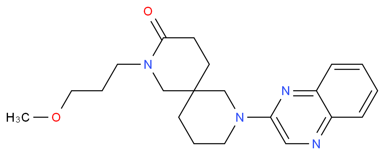 2-(3-methoxypropyl)-8-(2-quinoxalinyl)-2,8-diazaspiro[5.5]undecan-3-one_Molecular_structure_CAS_)